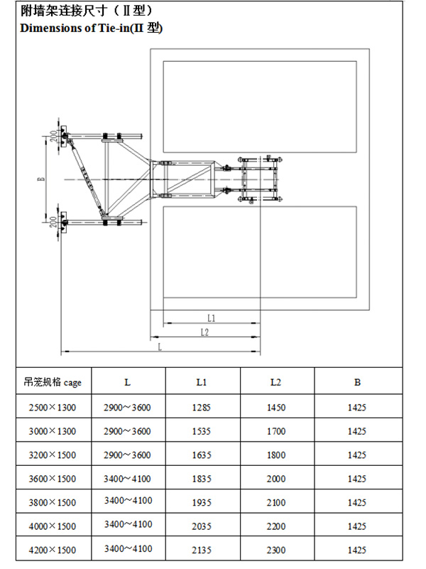 Hoisting cage wall mounted option